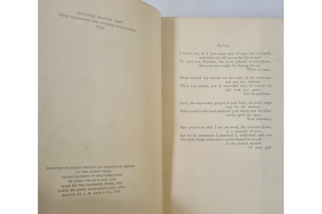 Assorted volumes, including T.E. Lawrence 'Seven Pillars of Wisdom', 'By his friends', 'Goldsmith' - Image 48 of 48
