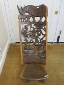 Kenyan tribal elder meeting chair, 97cm high approx.