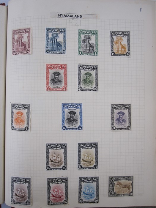Two albums 7 1d red covers and 1864 (worn cover with 2 x 2d blues, a few Nyassa and Egypt stamps, - Image 3 of 5