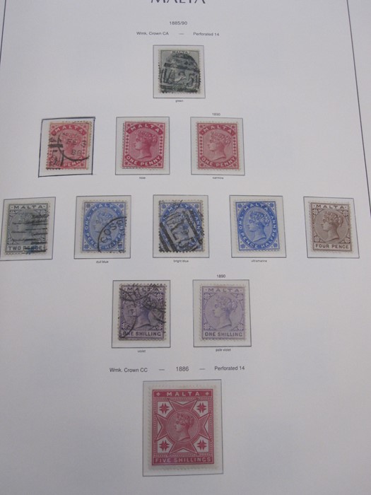 Album of Malta stamps, page of 1/2d 1860 through to 1966 appears complete, includes 1922 10s - Image 4 of 21