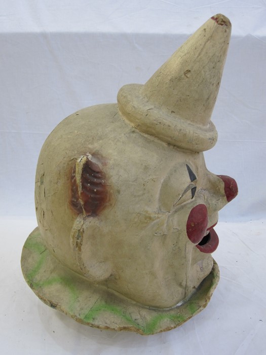 An early to mid 20th century painted Papier Mâché Carnival Parade Head in the form of a Barnum & - Image 4 of 5