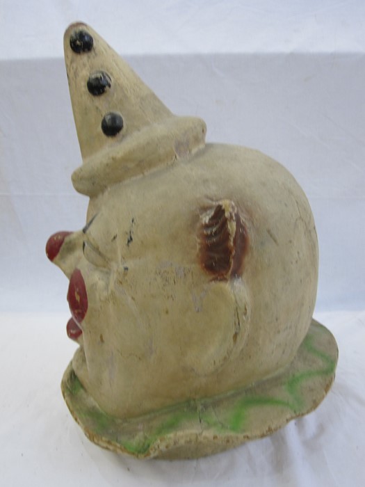 An early to mid 20th century painted Papier Mâché Carnival Parade Head in the form of a Barnum & - Image 3 of 5