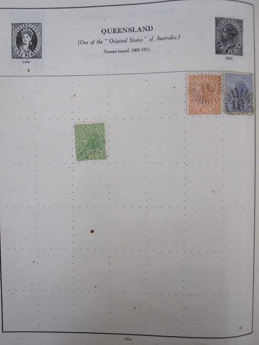 Two albums 7 1d red covers and 1864 (worn cover with 2 x 2d blues, a few Nyassa and Egypt stamps, - Image 5 of 5