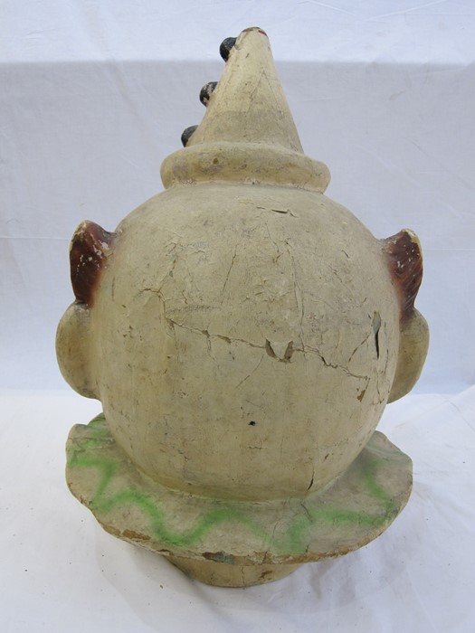 An early to mid 20th century painted Papier Mâché Carnival Parade Head in the form of a Barnum & - Image 2 of 5