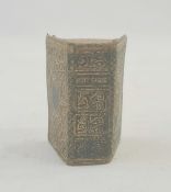 Miniature bible by David Brice & Son, full leather, magnifying glass in slip folder inside front