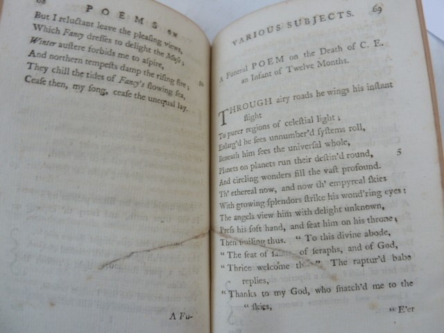 Wheatley, Phillis " Poems on Various Subjects, Religious and Moral by Phillis Wheatley, Negro - Image 15 of 23
