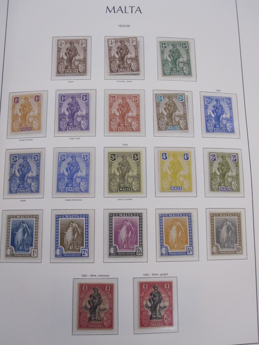 Album of Malta stamps, page of 1/2d 1860 through to 1966 appears complete, includes 1922 10s - Image 8 of 21