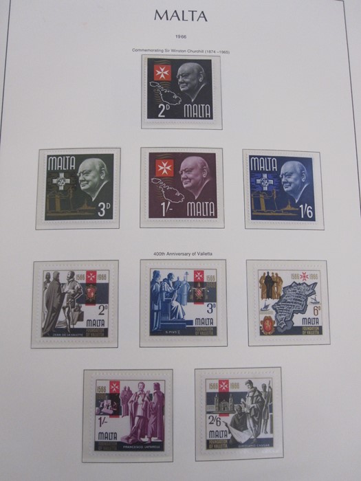 Album of Malta stamps, page of 1/2d 1860 through to 1966 appears complete, includes 1922 10s - Image 17 of 21