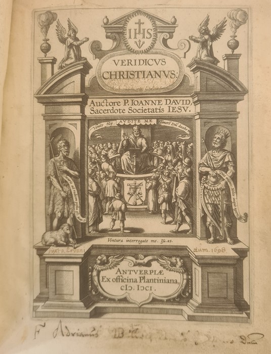 Johannes David " Veridicus Christianus"  Antwerp 1601, 100 plates plate 25 a facsimile, contemp - Image 3 of 6