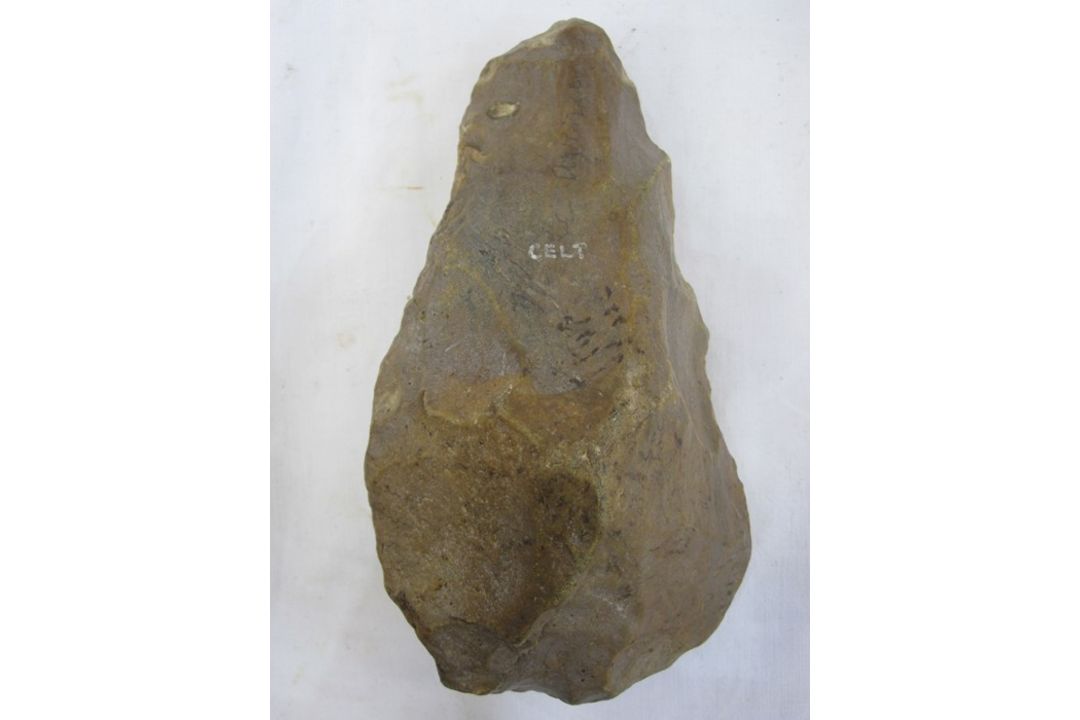 Mesolithic flint-axe, 16cm approx.  This item is from the collection of Lionel Walrond.  Lionel - Image 1 of 4
