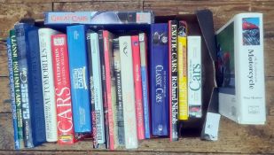 Motoring interest, box of books to include Peter Henshall 