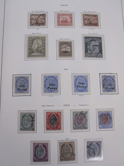 Album of Malta stamps, page of 1/2d 1860 through to 1966 appears complete, includes 1922 10s - Image 5 of 21