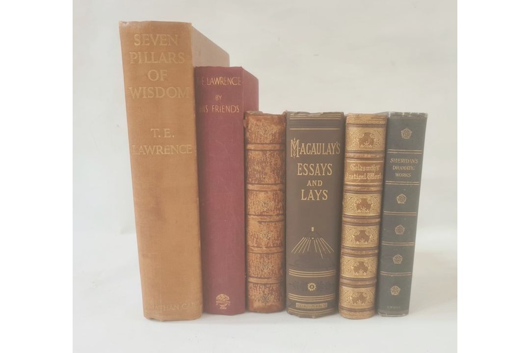 Assorted volumes, including T.E. Lawrence 'Seven Pillars of Wisdom', 'By his friends', 'Goldsmith' - Image 1 of 48