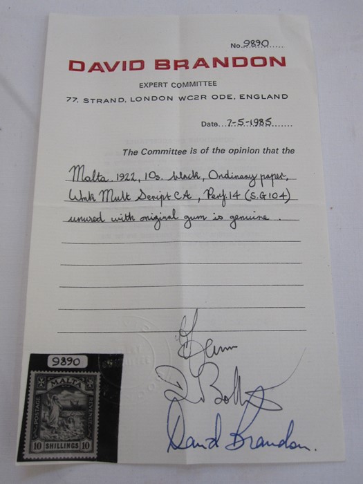 Album of Malta stamps, page of 1/2d 1860 through to 1966 appears complete, includes 1922 10s - Image 3 of 21