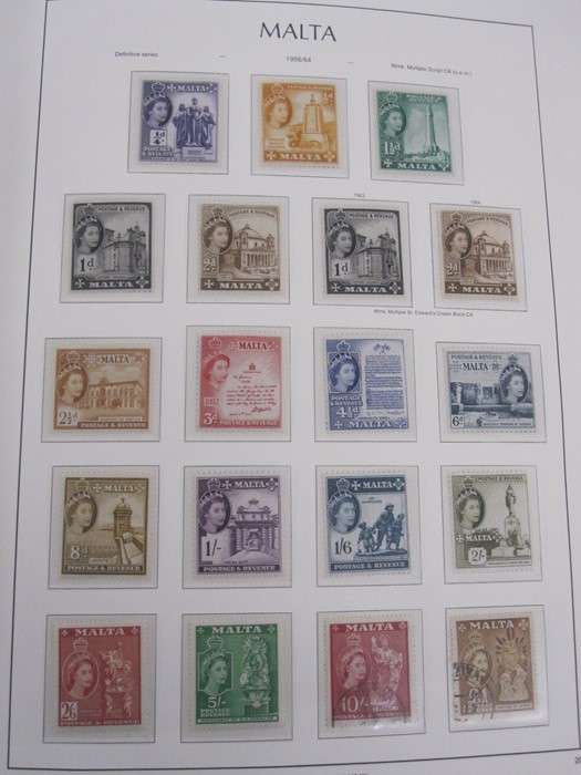 Album of Malta stamps, page of 1/2d 1860 through to 1966 appears complete, includes 1922 10s - Image 14 of 21