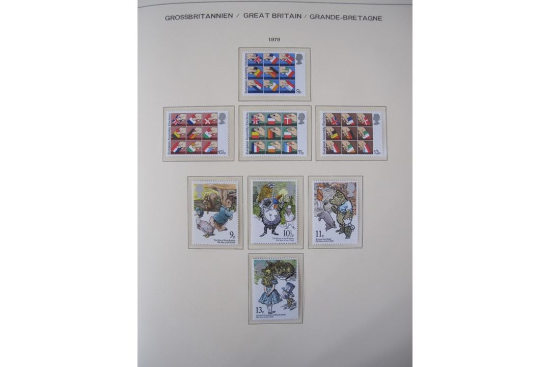 Two Schaubek fitting printed stamp albums for Great Britain and Channel Islands and Isle of Man, - Image 1 of 3