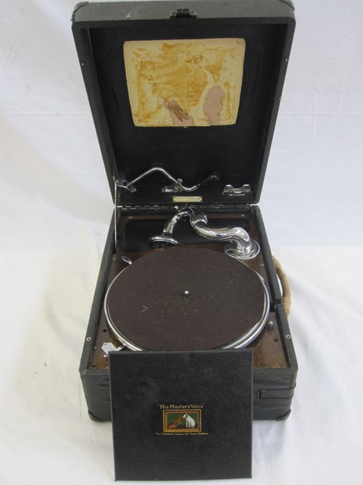 Microphone, Da-Lite projector screen (boxed), a movie cine editor (boxed), various records, etc - Image 6 of 7