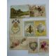 Postcards - embroidered silk postcards,  ( 2) Christmas cards by William Luks,  fold out Christmas - Image 2 of 7