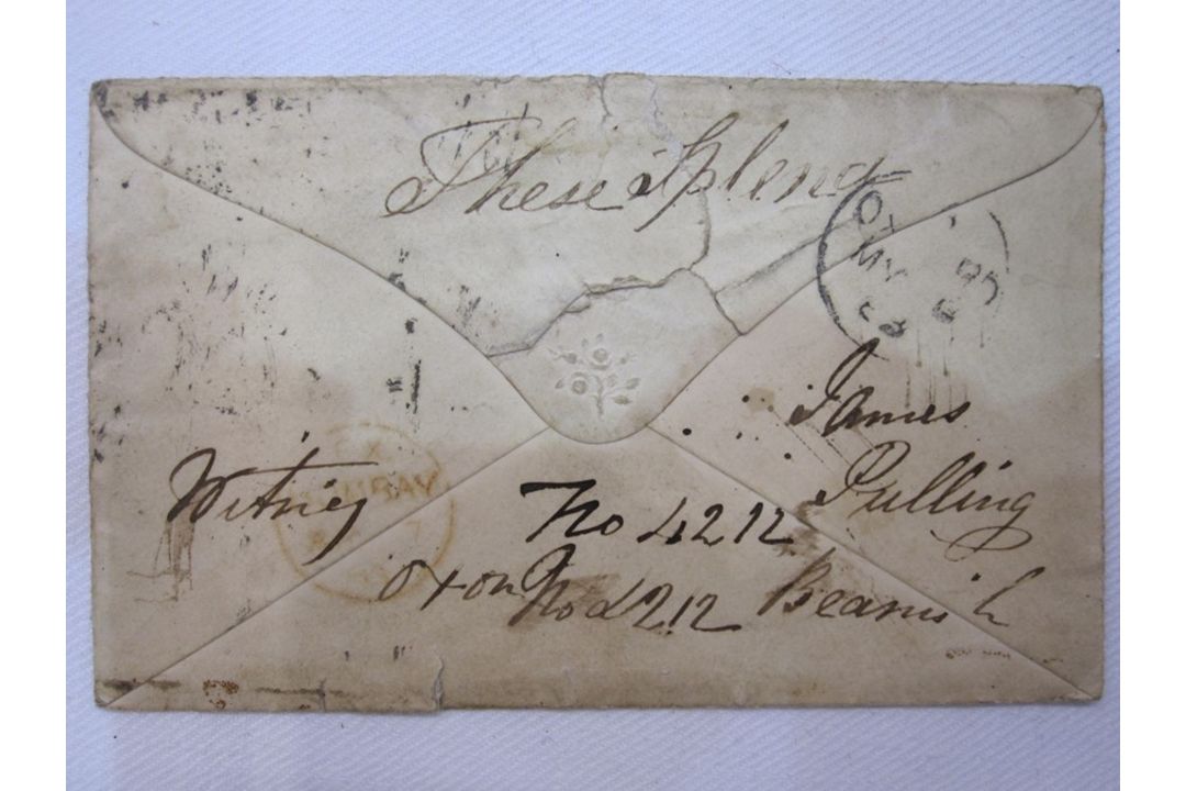 1d black (two margins) on cover, OCT 1840, plus two small envelopes with Indian stamps, 1d black - Image 9 of 9