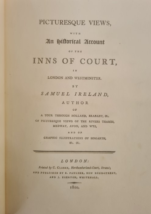 Ireland, Samuel " Picturesque Views with An Historical Account of the Inns of Court in London and - Image 4 of 12