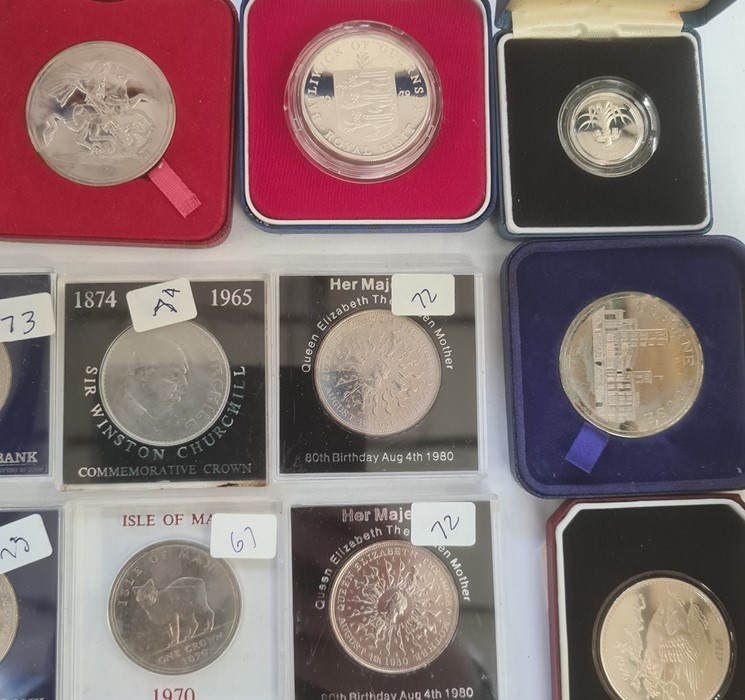 Silver proof 1985 £1 (no cert) Tower of London nickel silver, commemorative, silver proof Isle of - Image 5 of 6