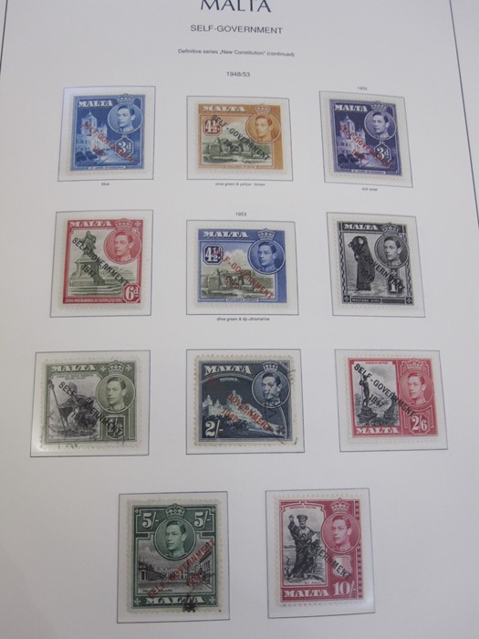 Album of Malta stamps, page of 1/2d 1860 through to 1966 appears complete, includes 1922 10s - Image 2 of 21