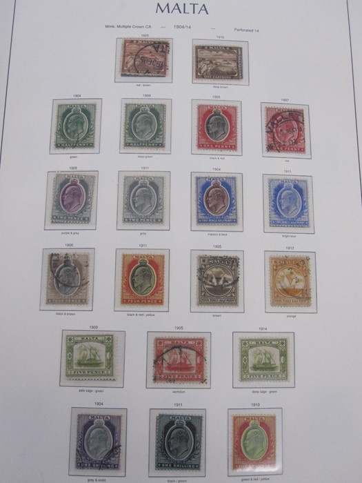 Album of Malta stamps, page of 1/2d 1860 through to 1966 appears complete, includes 1922 10s - Image 6 of 21