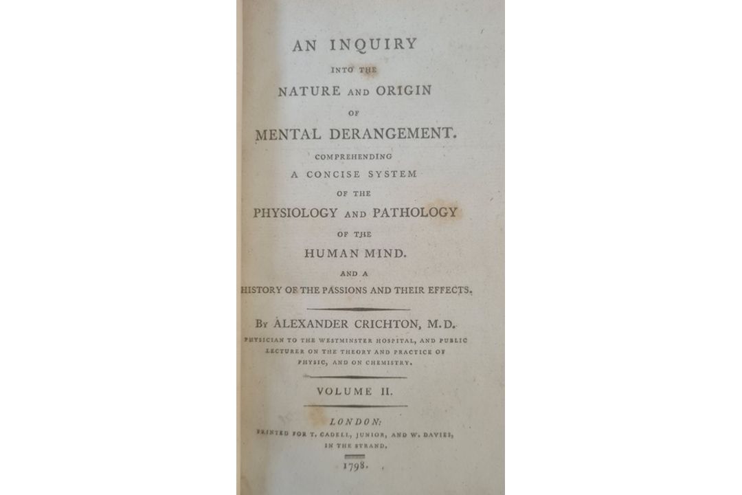 Crichton, Alexander " An Enquiry into the Nature and Origin of Mental Derangement. Comprehending A - Image 34 of 52