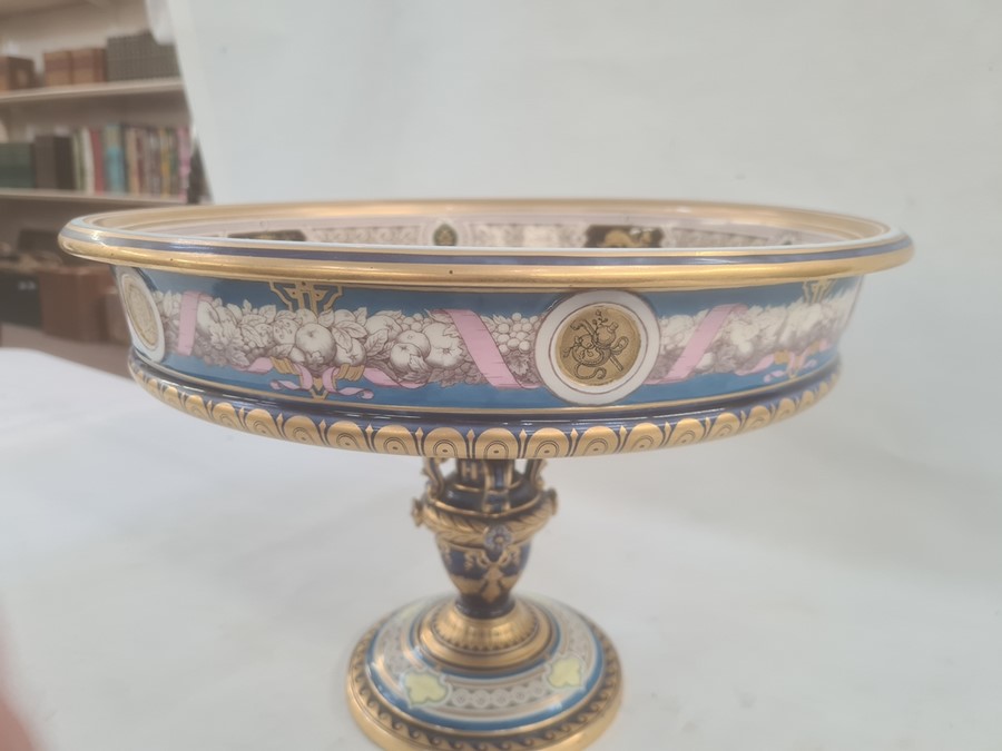 19th century Sevres porcelain presentation tazza or ‘Coupe Cybele’ for the Paris Exposition 1878, - Image 9 of 29