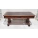 Late 19th/early 20th century large mahogany desk with leather inset top rectangular with rounded - Image 1 of 28