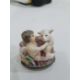 19th century French porcelain figural bonbonniere in Chelsea style modelled with cupid and a - Image 5 of 19
