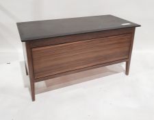 Modern trunk with leatherette covered top, 105cm wide x 55cm high