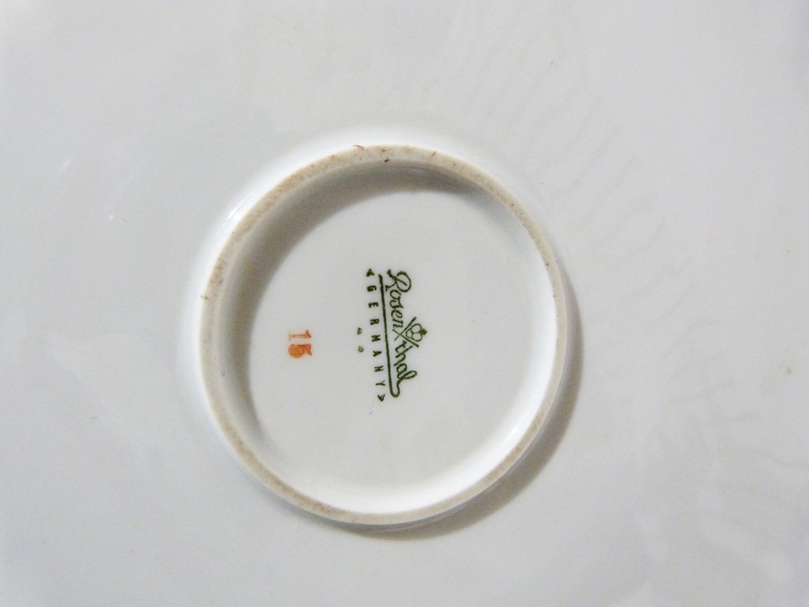 Rosenthal part dessert set comprising one large serving dish and eight plates, all of shaped - Image 4 of 5