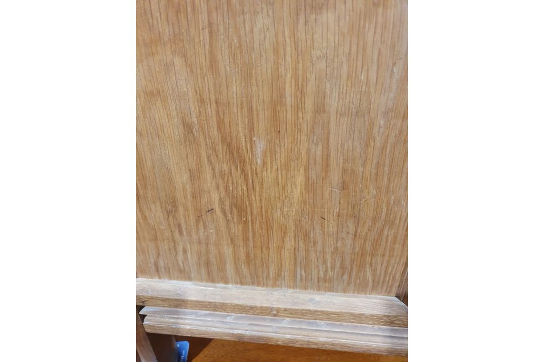 20th century oak coffer, rectangular top with moulded edge, three panels to the front, shaped - Image 6 of 24