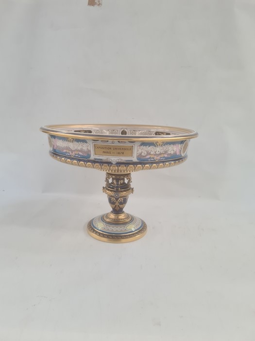 19th century Sevres porcelain presentation tazza or ‘Coupe Cybele’ for the Paris Exposition 1878, - Image 3 of 29