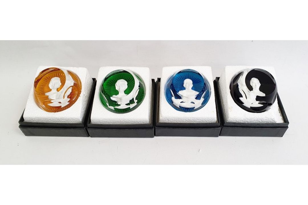 Group of four Baccarat "The Royal Cameos in Crystal" to include Queen Elizabeth II, Prince - Image 1 of 4