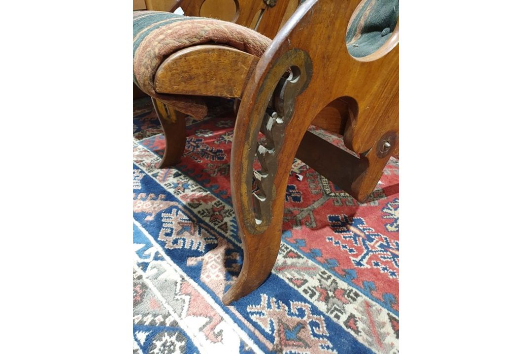 Anglo-Indian campaign chair in the manner of Herbert McNair (1868-1955) Condition ReportSurface - Image 11 of 23