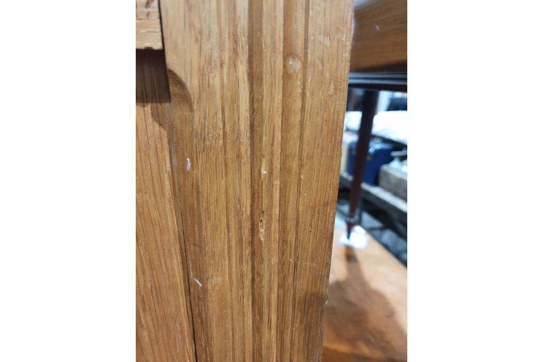 20th century oak coffer, rectangular top with moulded edge, three panels to the front, shaped - Image 2 of 24