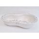 Nineteenth century tin-glazed earthenware bidet bowl in blue and white with floral scrolling - Image 3 of 4