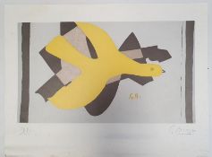 After Georges Braque 'L'Oiseau et son ombre II', Bird and his shadow print edition Hazan Paris 1989