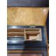 Partly ebonised burrwood 19th century Davenport desk with leather inset to the slope, 57cm x 90cm - Image 7 of 9