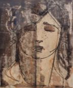 Geoffrey Key (b.1941) Layered mono print 