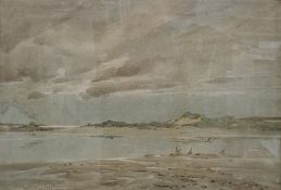 Oswald Garside (1879-1942) Watercolours Pair of coastal scenes one with birds in the foreground