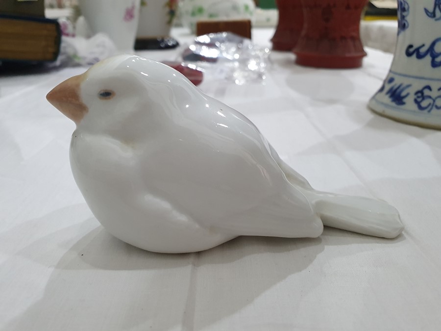 Bing & Grondahl group of three mice, no.1559 and Bing & Grondahl bird, white with pink beak - Image 11 of 13