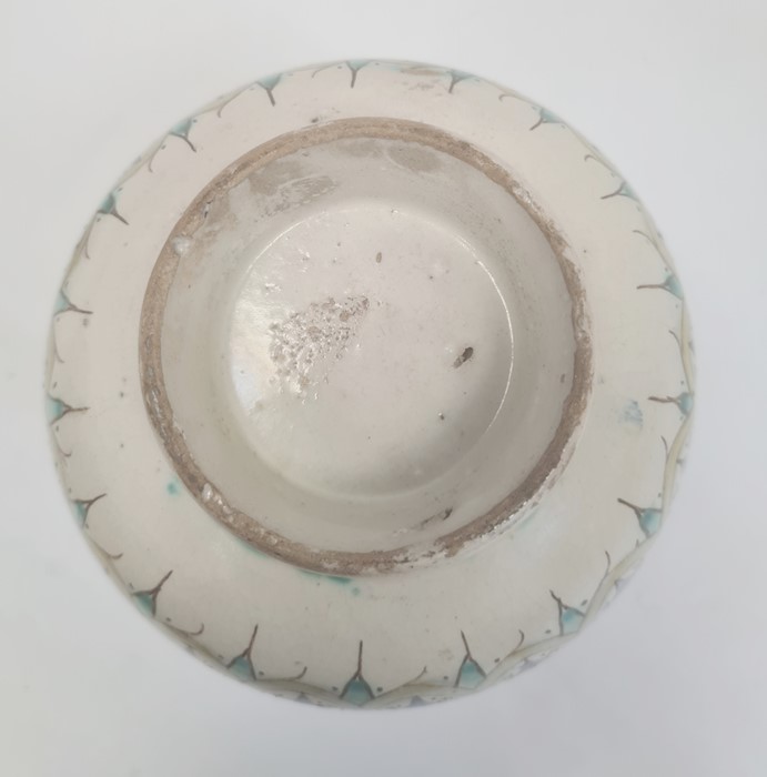 Isnik covered vase, baluster-shaped with pierced cover, rows of lozenge and stylised flowerheads - Image 8 of 8