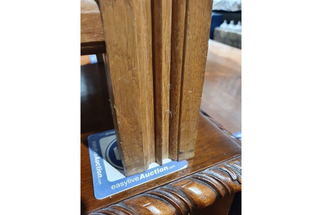 20th century oak coffer, rectangular top with moulded edge, three panels to the front, shaped - Image 4 of 24