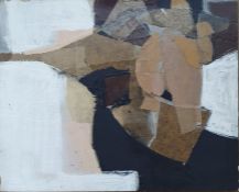 Reg Miller - 20th century Mixed media Collage and abstract composition, 24 x 30cm, mounted on