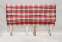6ft gingham padded headboard