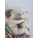 19th century French porcelain figural bonbonniere in Chelsea style modelled with cupid and a - Image 11 of 19