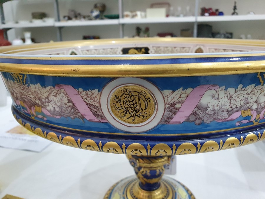 19th century Sevres porcelain presentation tazza or ‘Coupe Cybele’ for the Paris Exposition 1878, - Image 18 of 29